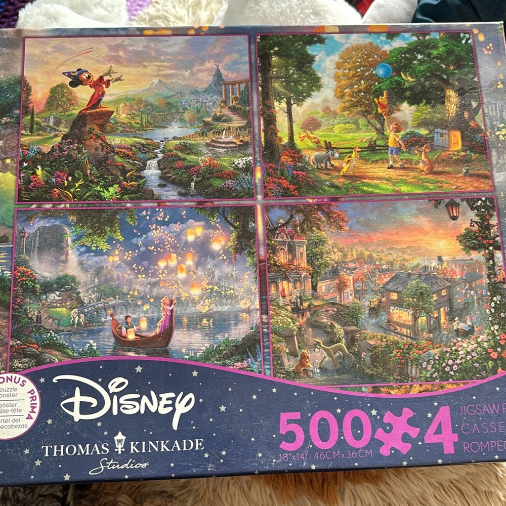 Disney x Thomas Kinkade 4 500 Piece Puzzles